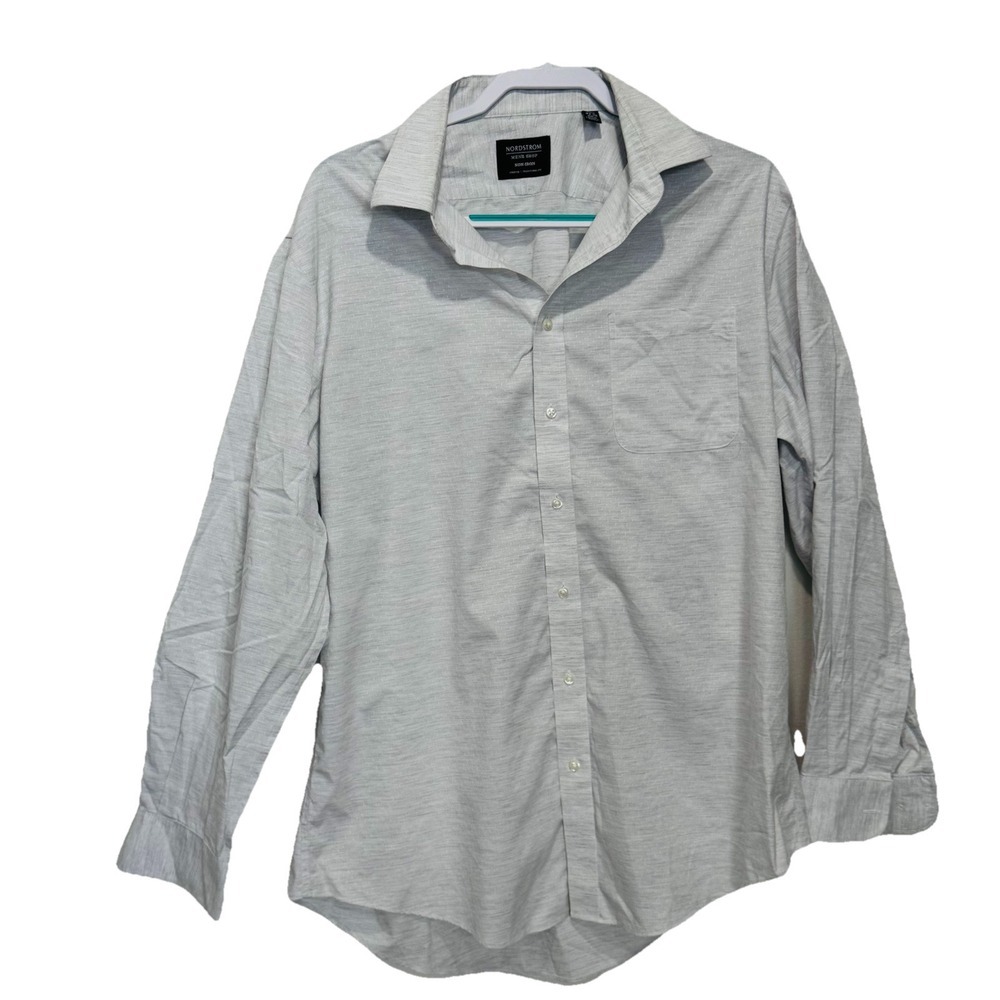 Nordstrom Men's Shop Non Iron‎ Stretch Traditional Fit Shirt 16.5 100% Cotton
